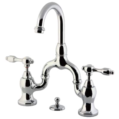 Kingston Brass Tudor Mini-Widespread Bathroom Faucet - Includes Metal