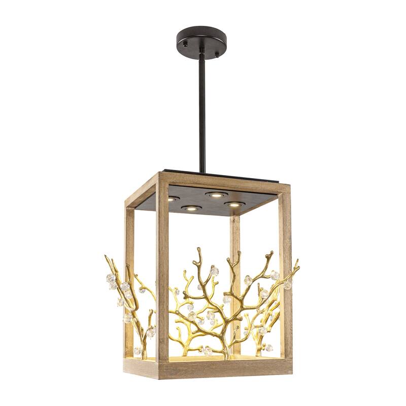 Lusteria 4-Light Modern Vintage Gold Branches Pendant Light