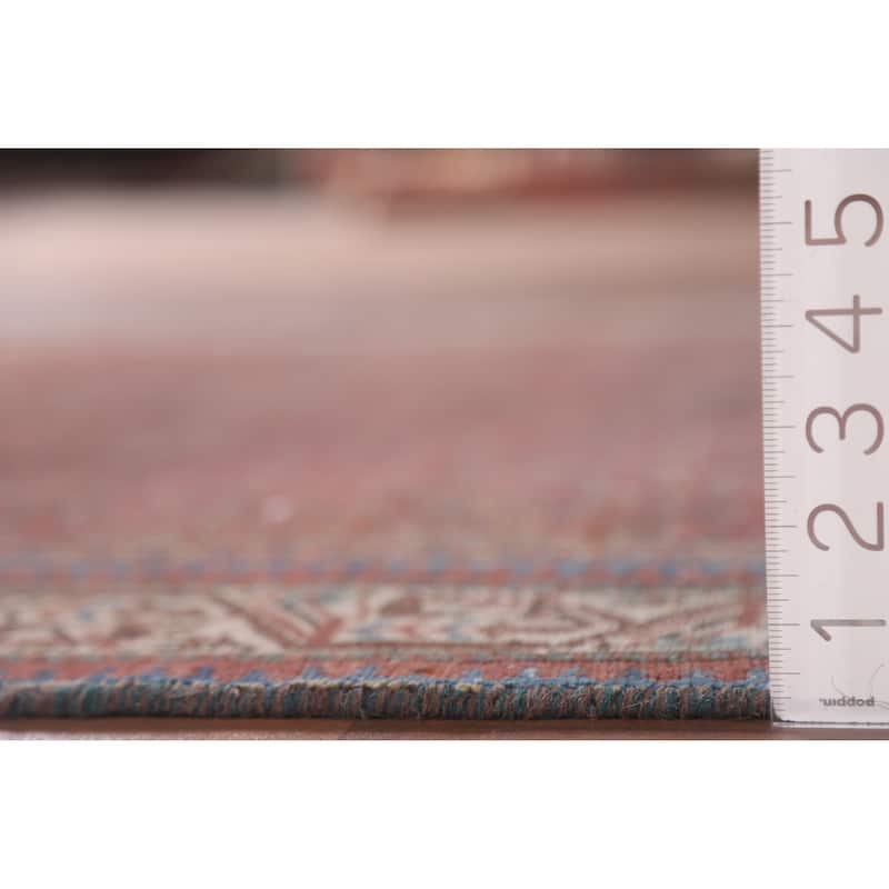 Hand Knotted Oriental 100% Wool Carpet Traditional All-Over Red Botemir Area Rug - 6' 5'' X 4' 1''