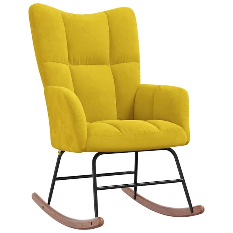 vidaXL Rocking Chair Accent Side Chair Padded Seat for Living Room Velvet