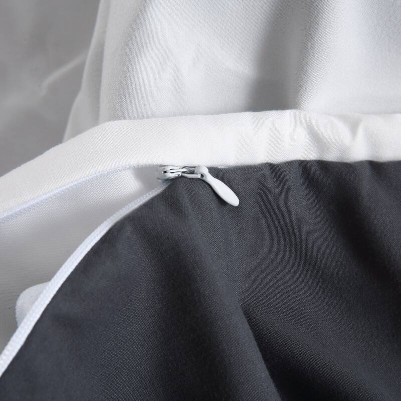 3 Piece Reversible Double Brushed Microfiber Duvet Cover Set