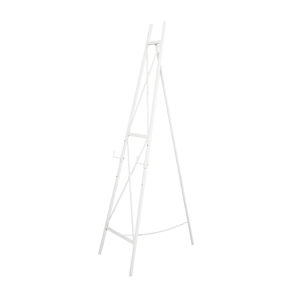 Metal Tall Adjustable 3 or 2 Tier Display Easel with Chain Support - White - Roche River Decor