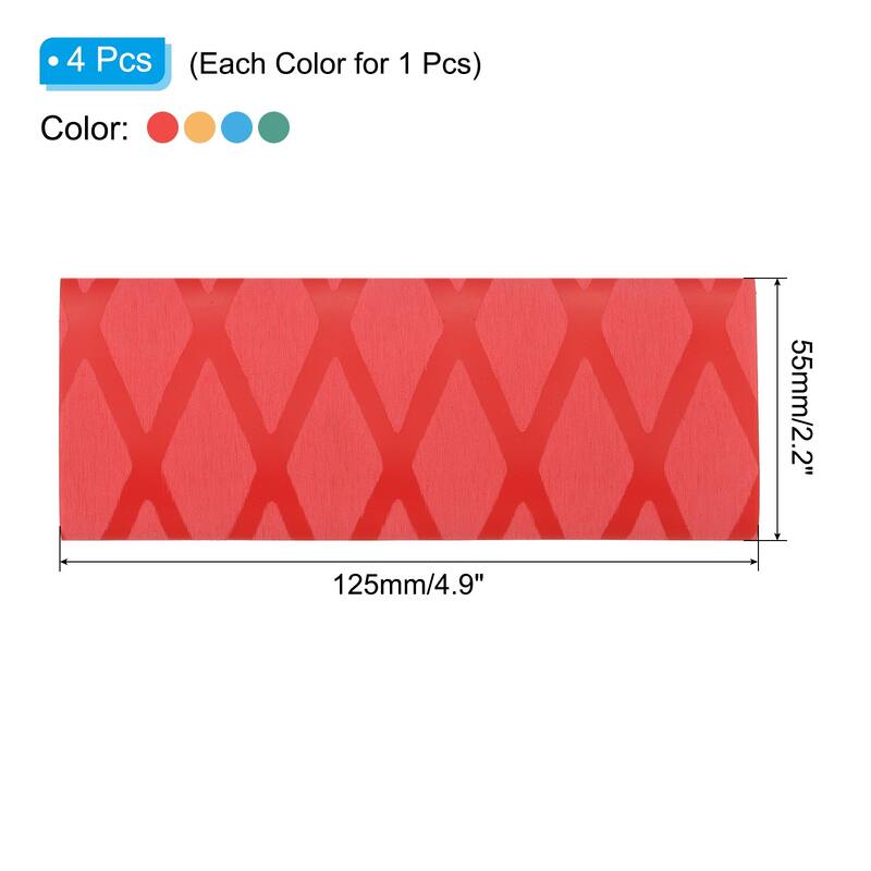 4PCS Cutting Knife Handle Heat Shrink Sleeve, X Pattern
