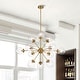 preview thumbnail 4 of 44, Masakee 12-light Sputnik Metal Chandelier with Clear Glass Globe Shades