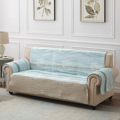 Greenland Home Fashions Maui Reversible Sofa Protector - 127 x 77 inches