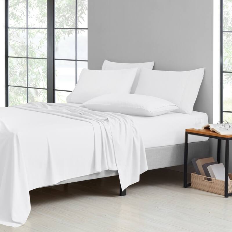Kathy Ireland 2000 Thread Count Cotton 6 Pc Sheet Set - White - King