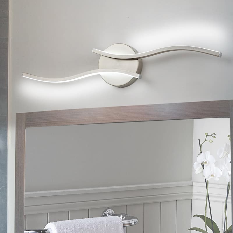 23.6'' Dimmable Intergrated LED Wall Sconce 6000K Bathroom Vanity Light