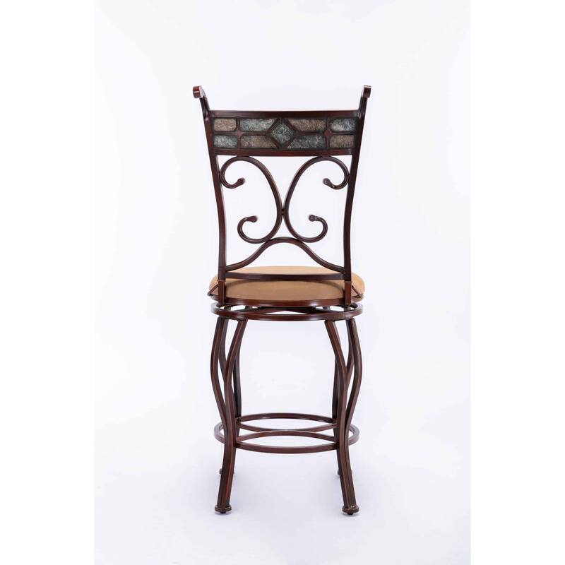 Boraam Beau Metal Swivel Counter or Bar Stool