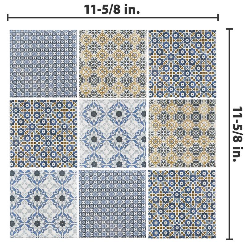 Merola Tile Classico 4" Square Mix 11-5/8" x 11-5/8" Porcelain Mosaic Floor and Wall Tile
