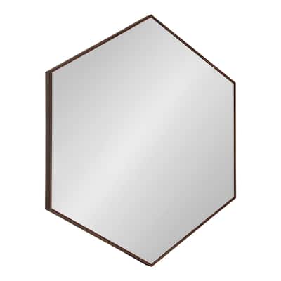 Kate and Laurel Rhodes 6-Sided Hexagon Wall Mirror - 30.75x34.75