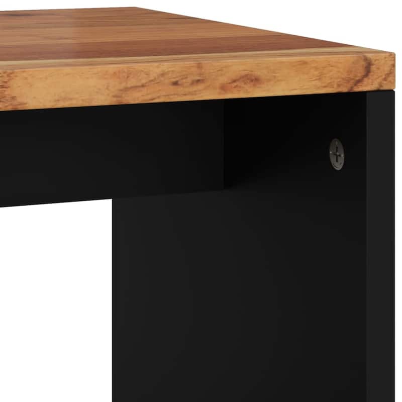 vidaXL Coffee Table 15.7"x12.2"x18.1" Solid Wood Mango&Engineered Wood
