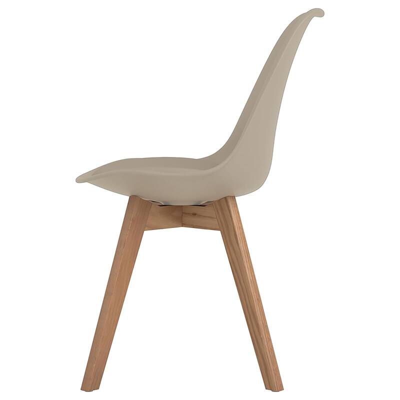 Padded Side Chair,Dining Chair with Wooden Legs (Set of 2)