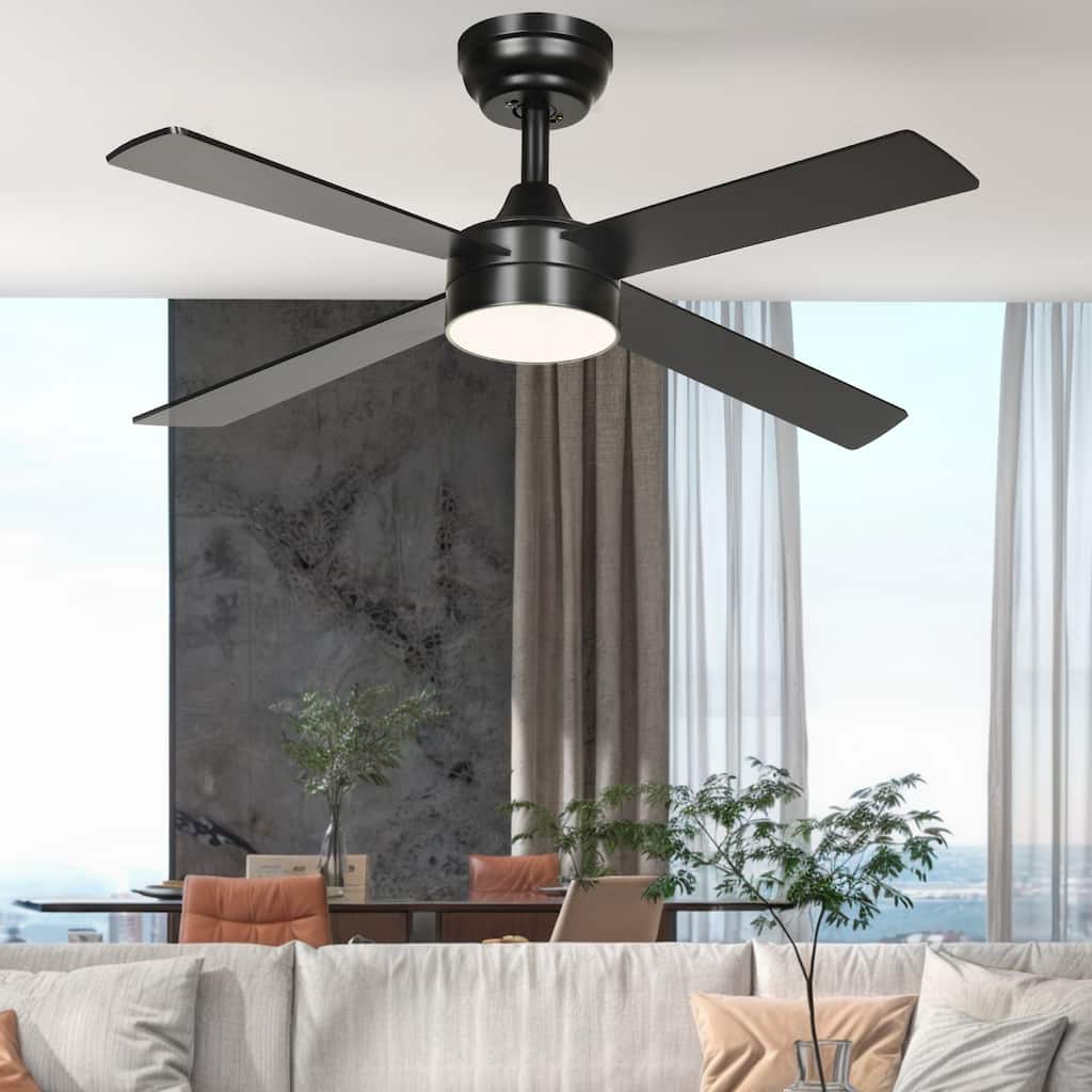 Moasis 48 Inch 4 Blades Ceiling Fans with Light and Remote Control&App Control