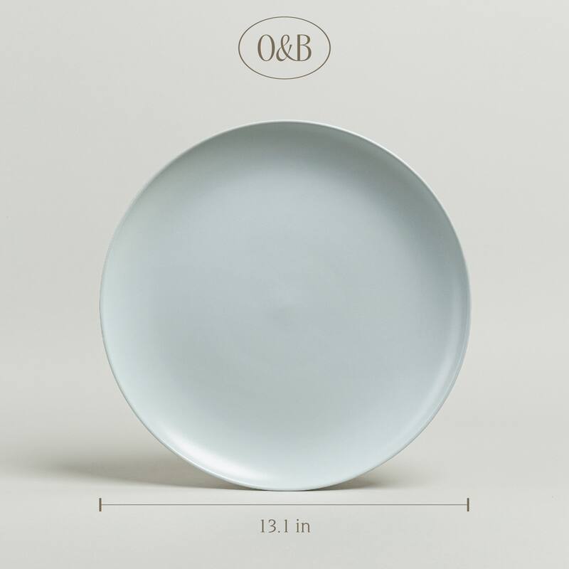 over&back Coupe Semi-Matte Stoneware 13" Round Serving Platter