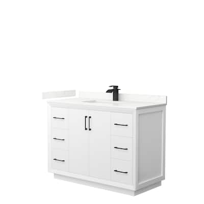 Strada 48-inch Single Vanity, Quartz Top