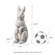 preview thumbnail 18 of 55, Glitzhome MgO Standing Rabbit Bunny Garden Yard Statue Indoor Figurines