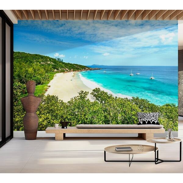 Premium Wallpaper Wall Mural - Tropical Beach Paradise - Bed Bath ...
