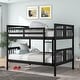 preview thumbnail 10 of 23, Full over Full Bunk Bed with Ladder for Bedroom and Guest Room Furniture