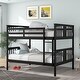 preview thumbnail 11 of 23, Twin Over Full Bunk Bed, Converted into 2 Beds, Solid Wood Bunkbeds Bedframe with Safety Rail and Ladder, for Kids/Teens Bedroom