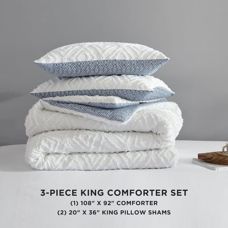 French Connection Hanwell Clipped Jacquard Comforter Sets