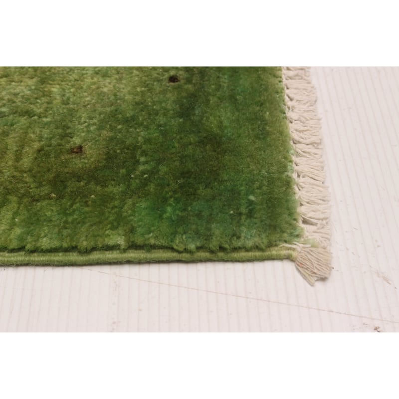 ECARPETGALLERY Hand-knotted Vibrance Lime Wool Rug - 9'9 x 13'5