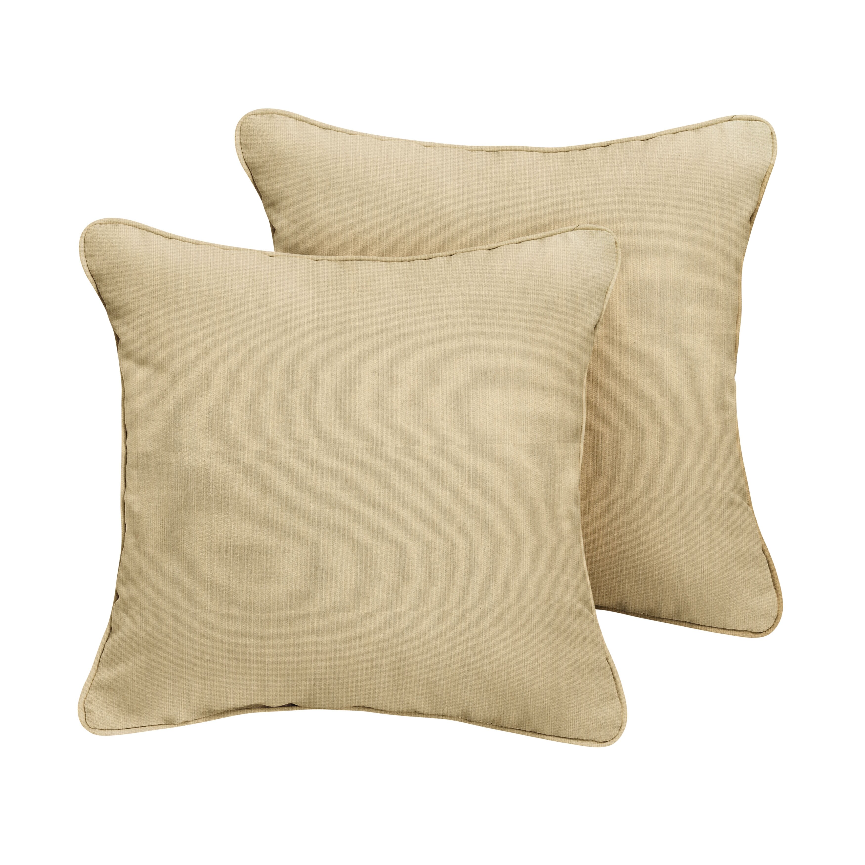 Sunbrella Spectrum Sand Corded Indoor/ Outdoor Pillow Set - Picture 15 of 29