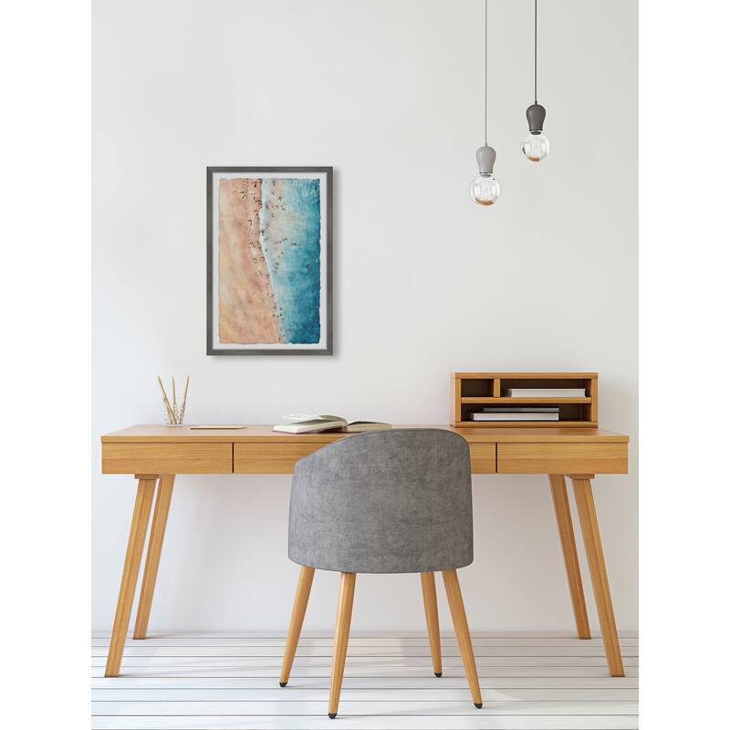 The Beach Is Waiting Framed Wall Art, Coastal Serenity - Tranquil Ocean-Inspired Wall Décor