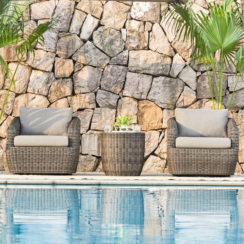 Patio Wicker Furniture Set Outdoor Rattan Bistro Set