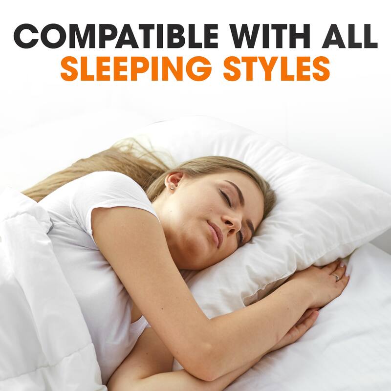 Cheer Collection Hypoallergenic Alternative Down Hollow Fiber Pillow - White