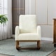 preview thumbnail 3 of 5, Teddy Fabric Upholstered High Back Mid-Century Modern Nursery Rocking Chair with Side Pocket