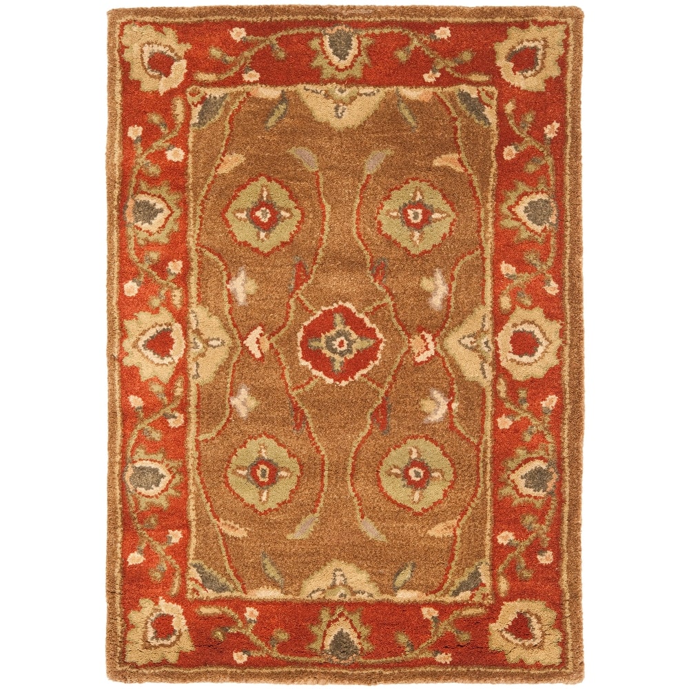 SAFAVIEH Handmade Heritage Field Flowers Traditional Oriental Wool Rug