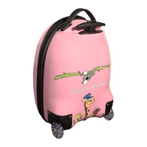 pink hard suitcases with wheels