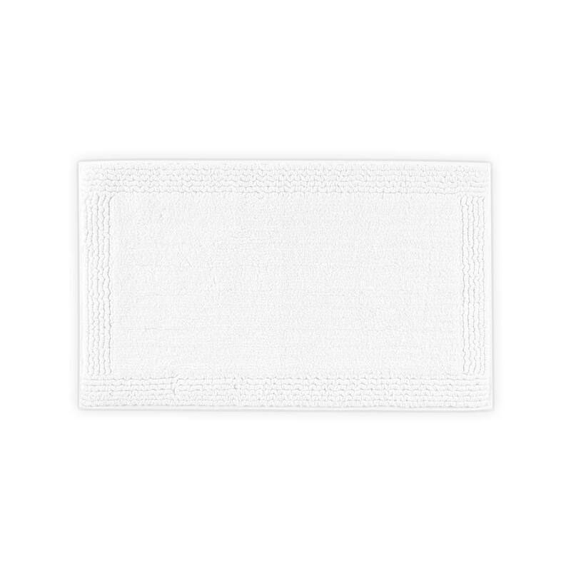 Cotton Tufted 3000 GSM Reversible Bath Rug - 17x24" - White
