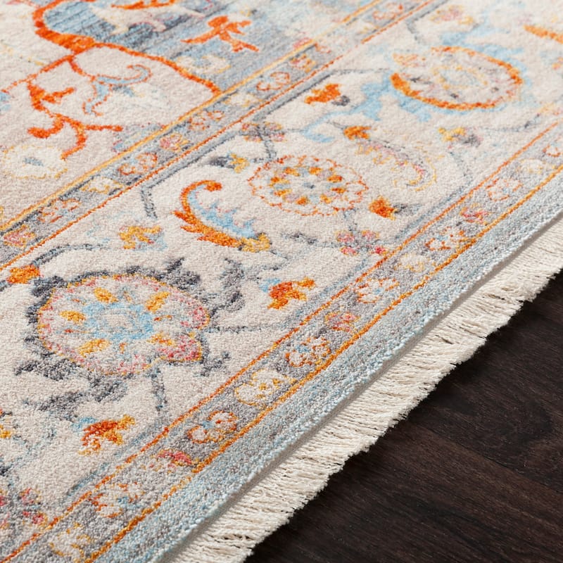 Gracewood Hollow Daoud Vintage Persian Traditional Blue and Beige Runner Rug - 2'7" x 9' Runner