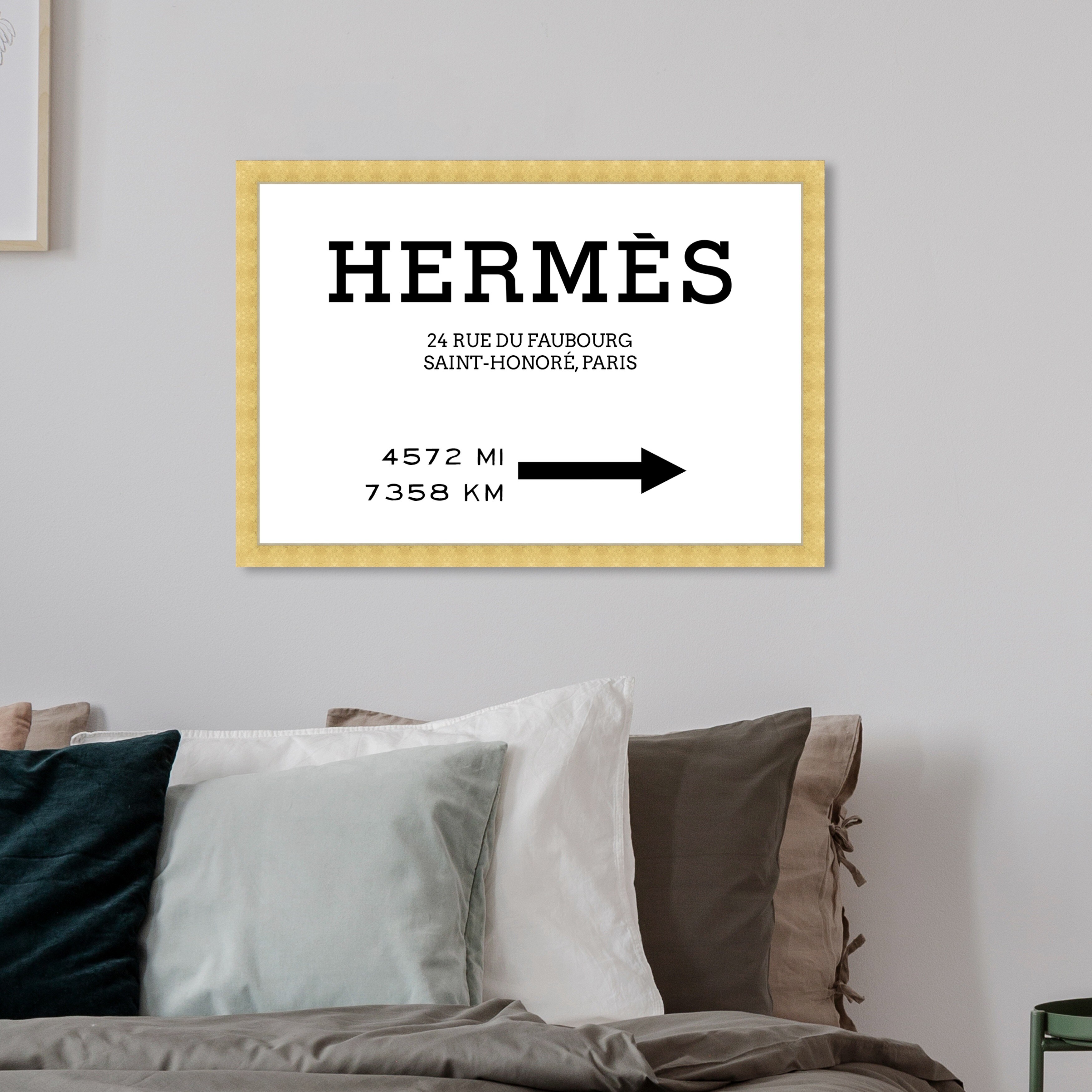 Oliver Gal 小さい 38x25cm Faubourg Road Sign Minimalist Faubourg Road Sign Minimalist II | Wall Art by Oliver Gal