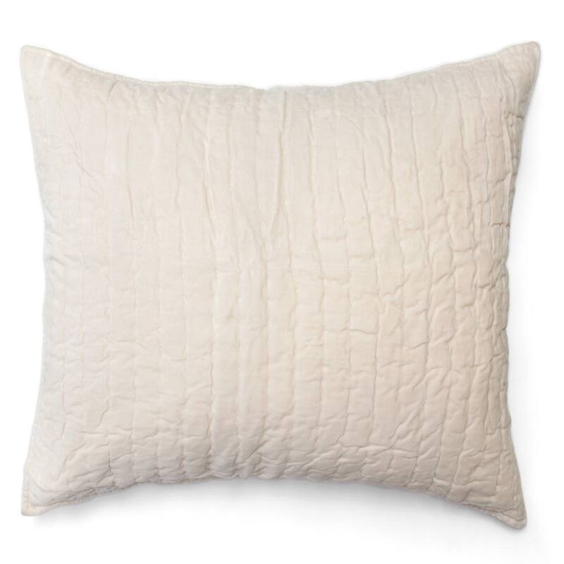Ezra Cotton Shams - Ivory - Euro Square