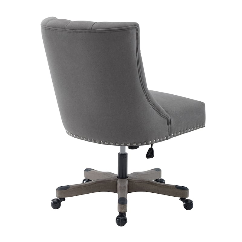 Solid Adjustable Plush Tufted Office Chair - 41.5" - Gray