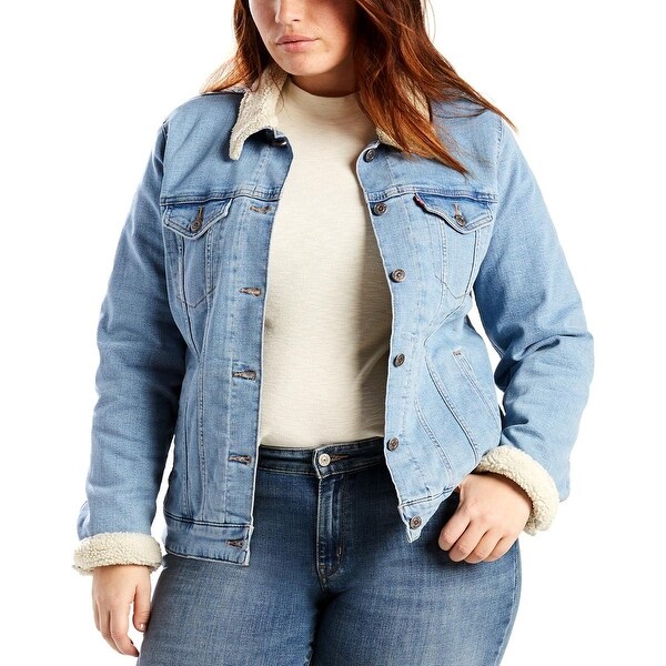 levi's fleece lined denim jacket womens