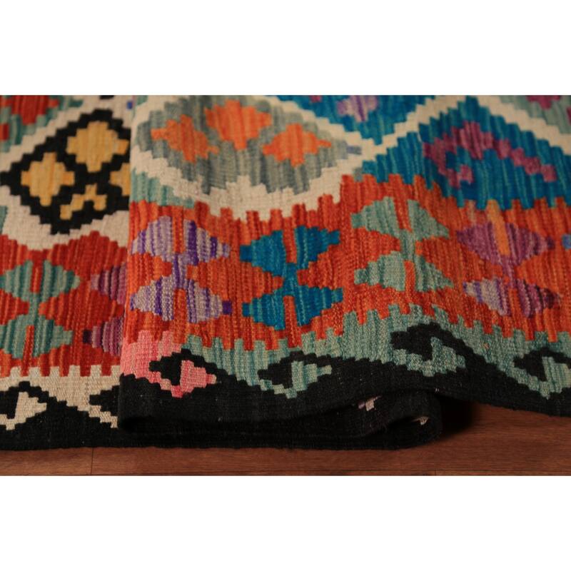 Southwestern Style Kilim Oriental Area Rug Flatweave Wool Carpet - 8'1"x 9'8"