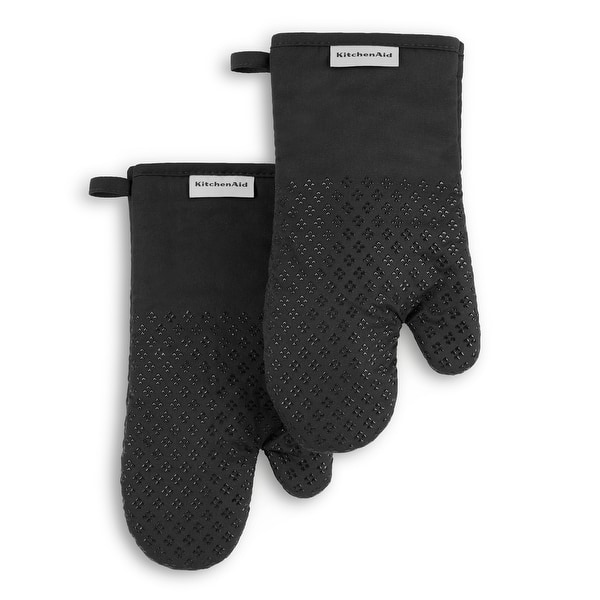 slide 2 of 11, KitchenAid Asteroid Oven Mitt Set 2-Pack Matte Black
