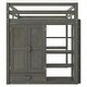preview thumbnail 12 of 13, Gray Full Size Solid Wood Loft Bed with Built-in Wardrobe, Desk, Storage Shelves and Drawers