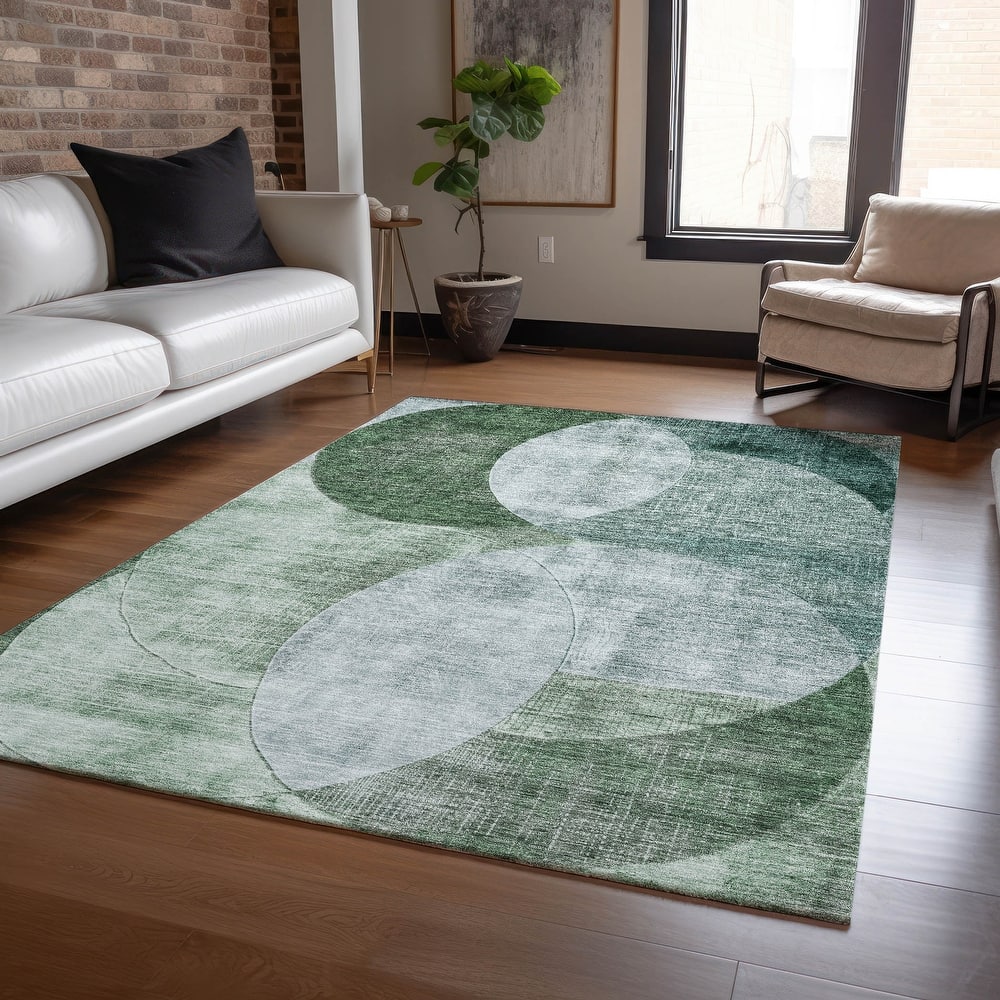 Machine Washable Indoor/ Outdoor Contemporary Deco Chantille Rug
