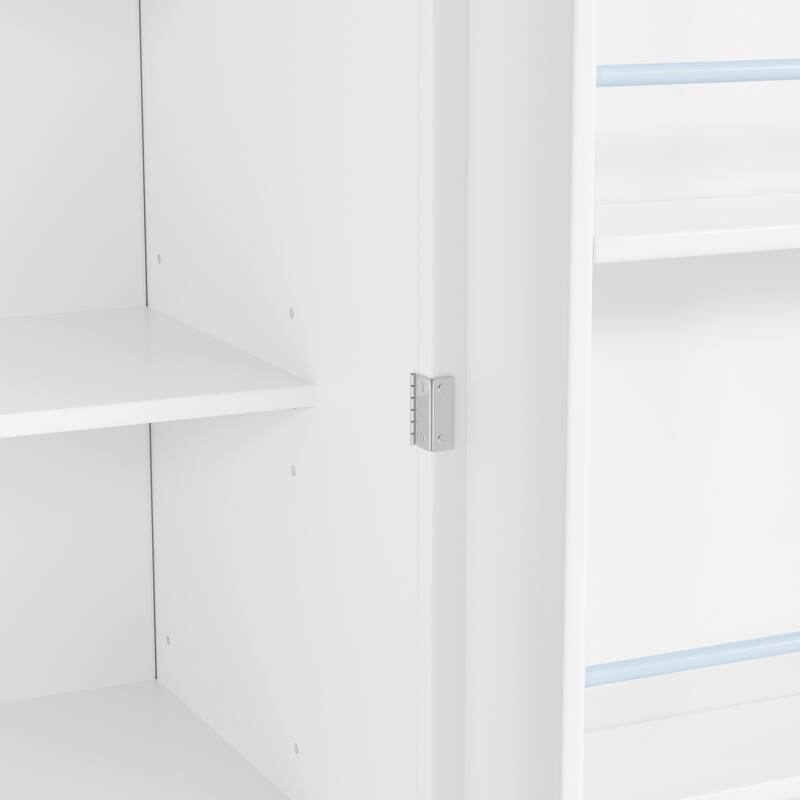 Kitchen Pantry Large Capacity Buffet Cabinet with 3 Drawers, White