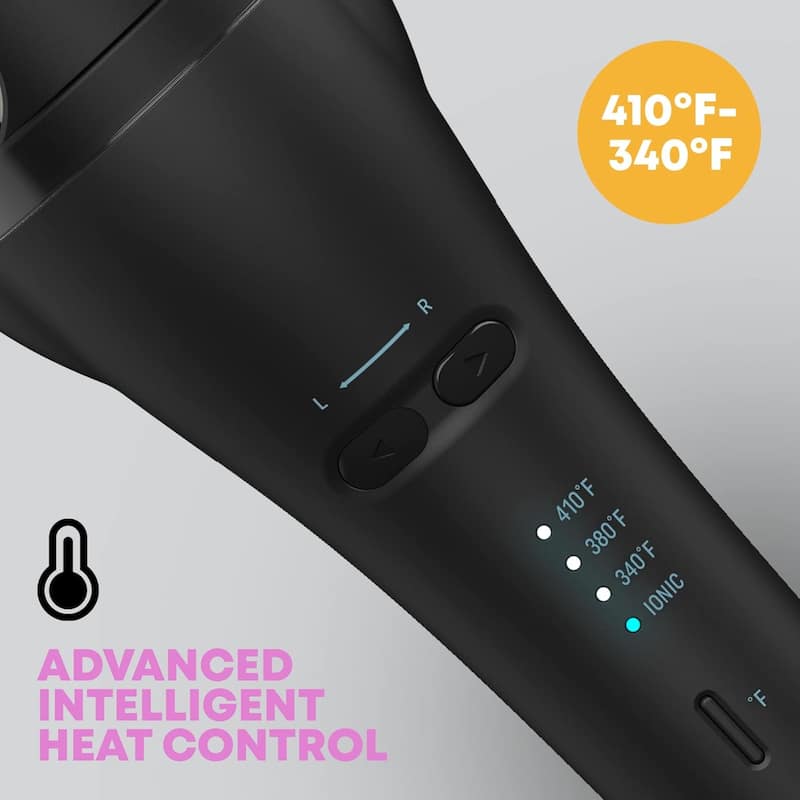 Revamp Progloss Hollywood Automatic Curling Iron, Advanced Shine Rotating Curling Iron with Dual Ionic Jets, 1in. Ceramic Barrel