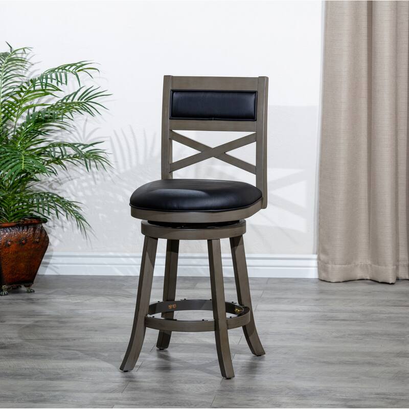 30" Bar Height X-Back Swivel Stool