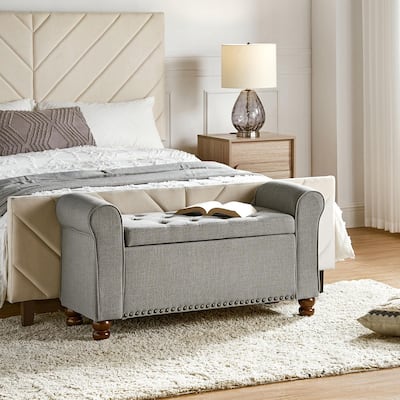 Silvia Upholstered Bench with Storage Space