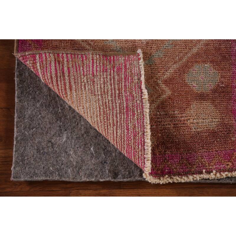 Hand Knotted Oriental 100% Wool Carpet Transitional Tribal Brown Anatolian Area Rug - 3' 1'' X 1' 7''