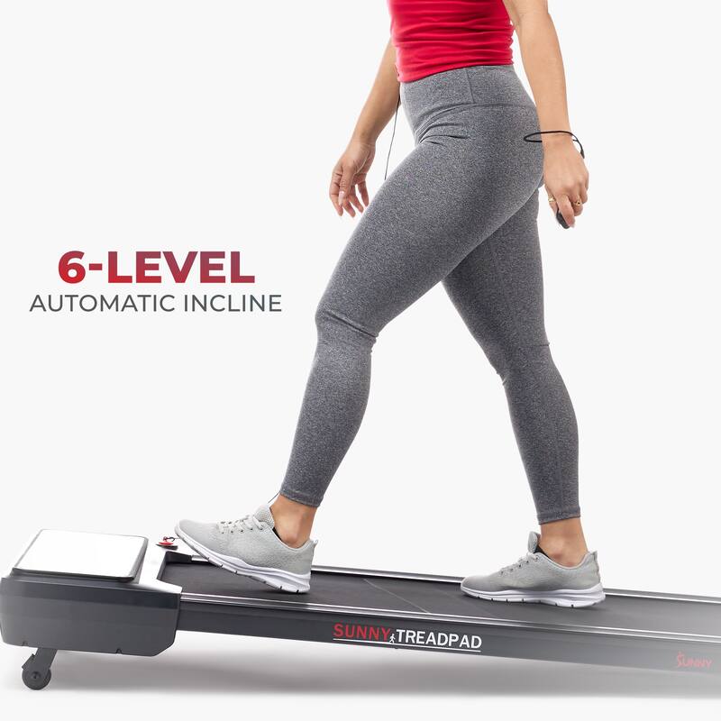 Sunny Health & Fitness Treadpad Sleek Stride with Auto Incline, Remote Control & Exclusive SunnyFit - SF-T722069