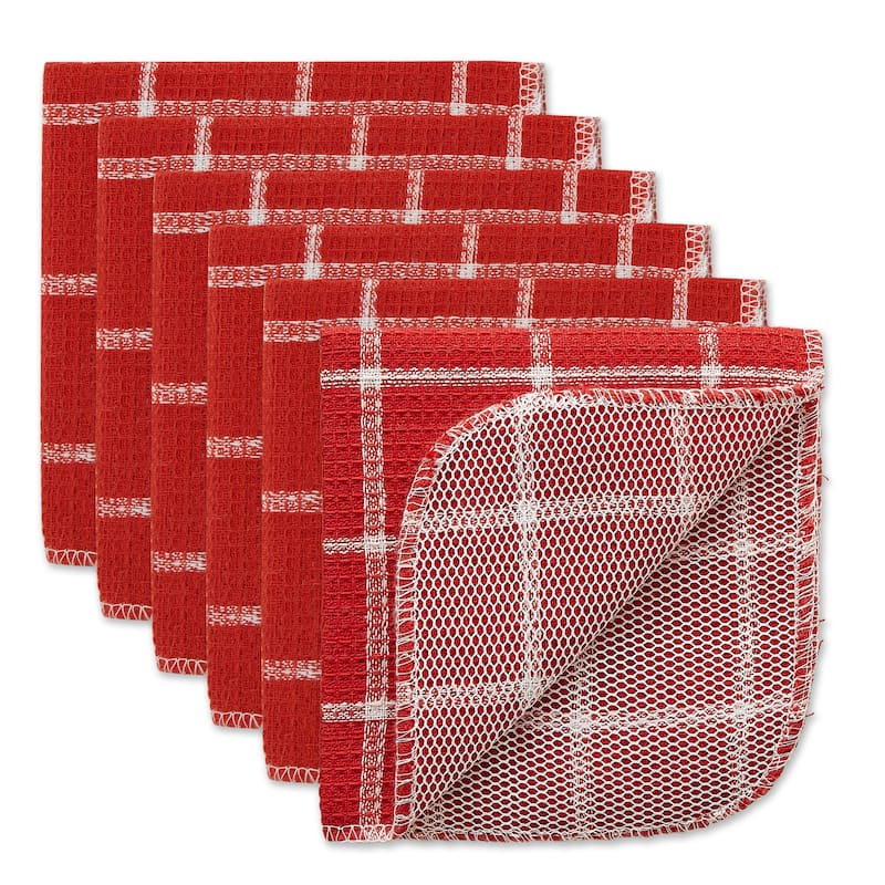 DII Black Buffalo Check Scrubber Dishcloth Set of 6