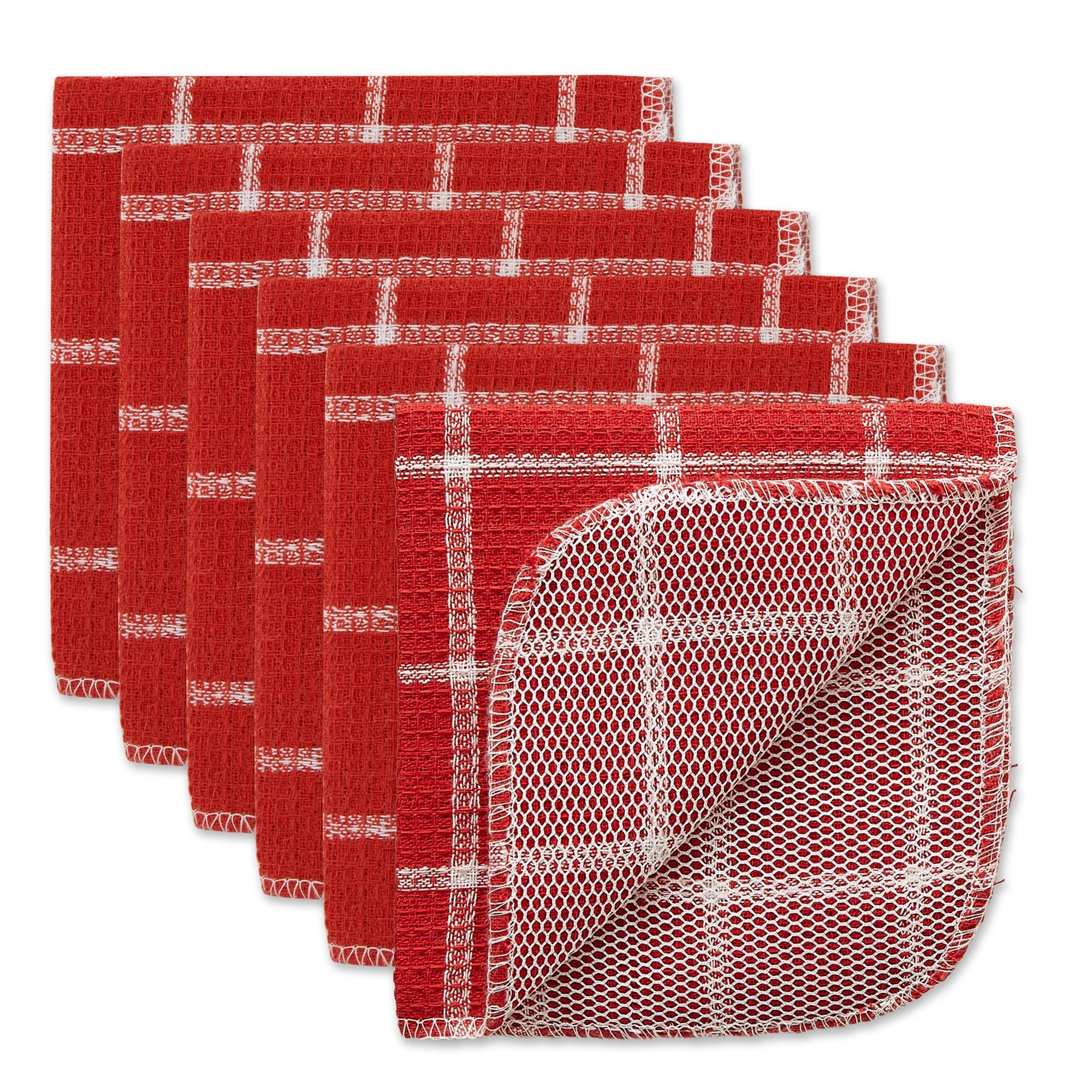DII Black Buffalo Check Scrubber Dishcloth Set of 6